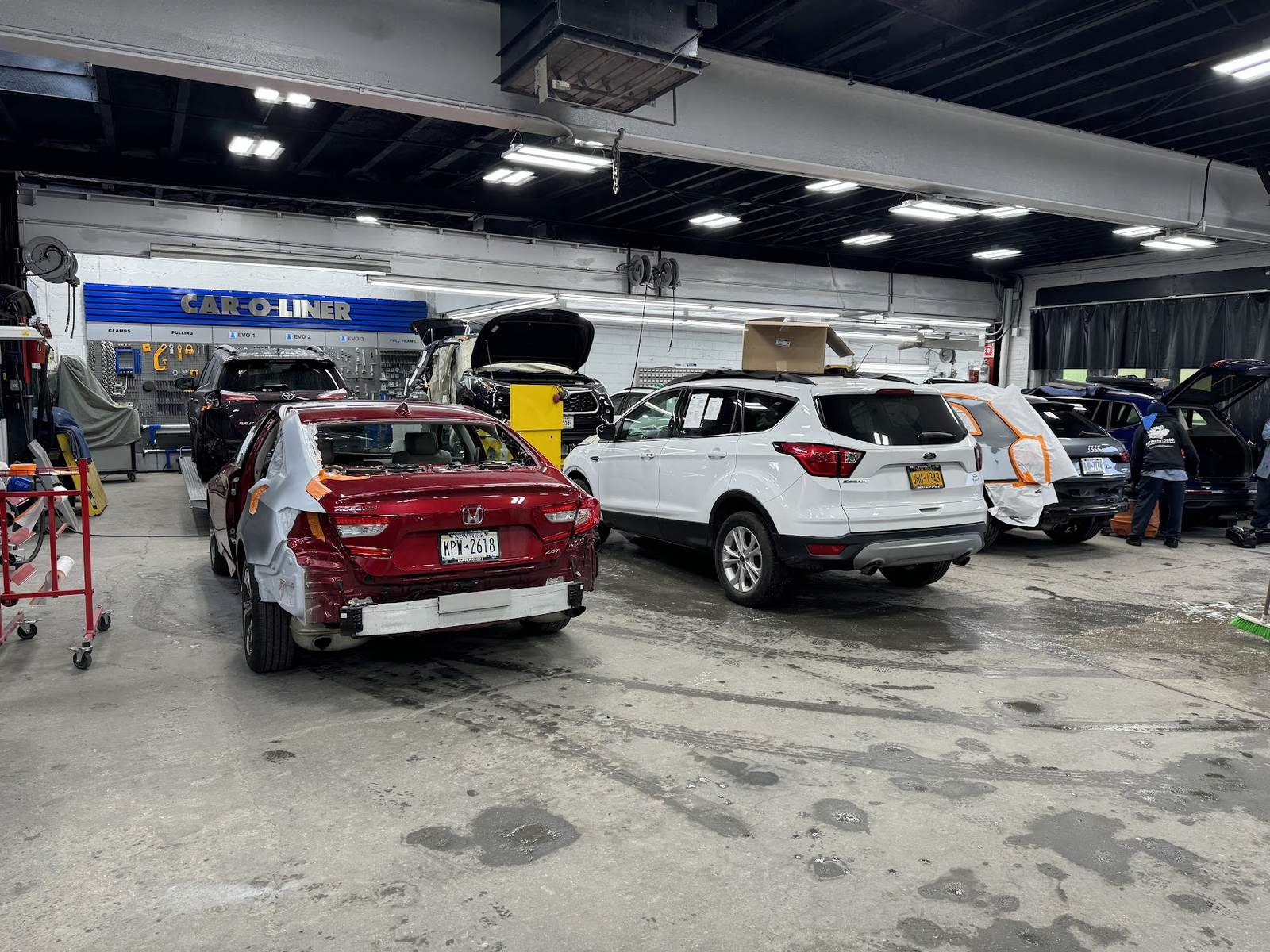 Metro Auto Body storefront and shop front on Northern Blvd, Corona NY